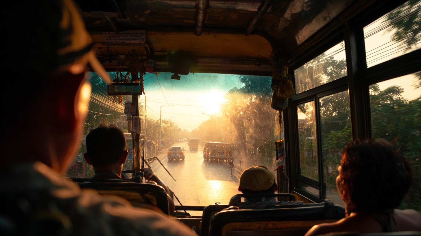 Thailand Chiang Mai Bus Drive to Chiang Dao