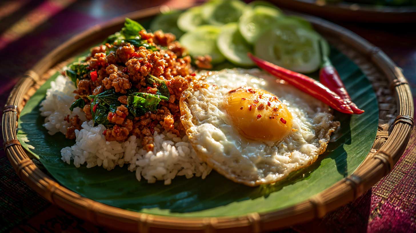 Thai Food - Pad Krapao with Egg